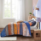 WONGS BEDDING Boho King Quilt Bedding Set, 3 Pieces Bedspread, Breathable - Image 4