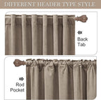 RYB HOME Taupe Velvet Curtains 96 inches - Image 3