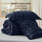 Bedsure Tufted Boho Comforter Set Twin Size - Image 7