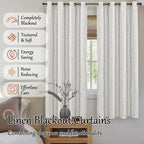 Linen Blackout Curtains 63 Inches - Image 2