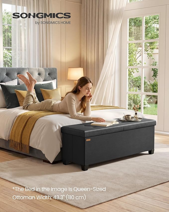 SONGMICS Storage Ottoman Bench - Image 4