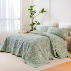 Lady Ann 100% Cotton Floral Cal King Quilt Set - Image 5
