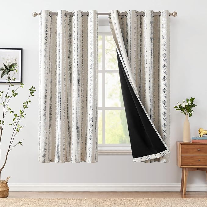 jinchan Boho Blackout Curtains 54 Inch Length by JINCHAN