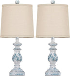Traditional Table Lamp Set of 2, Rustic Farmhouse Table Lamps - Image 2