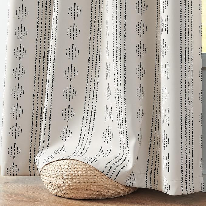 jinchan Boho Blackout Curtains 1 Panel Extra Wide Curtains 84 Inches Long | - Image 7