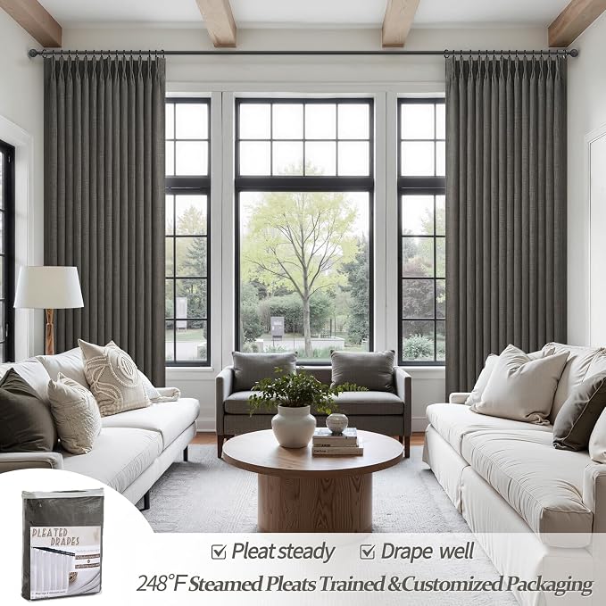 Pinch Pleated Blackout Curtains 90 Inches Long - Image 6