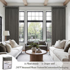 Pinch Pleated Blackout Curtains 90 Inches Long - Image 6