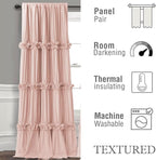 Blackout Window Curtains, Rustic Rod Pocket Drapes - Image 4