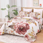 WONGS BEDDING Quilt Queen Size, Soft Microfiber Lightweight Farmhouse Bed Cover - Image 3