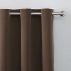 100% Blackout Curtains 40 x 63 Inch/Chocolate Brown Curtains 2 Panels - Image 8