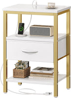 SUPERJARE Nightstand with Charging Station, USB-C Port, Bedside Table | Night by SUPERJARE