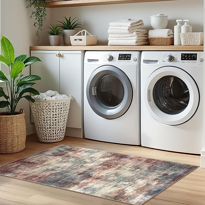 Abstract Runner Rug 2x5 Ft Washable Runners - Image 9