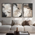 Large Framed Neutral Abstract Wall Art by Cuspin