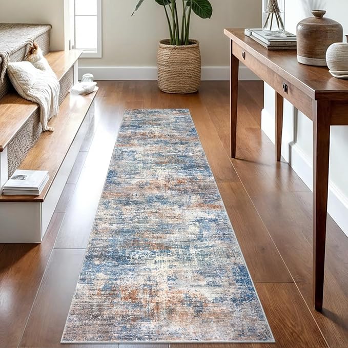 Abstract Runner Rug 2x8 Ft Washable Runners by iOhouze