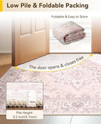 RELEANY Washable Area Rug, Runner 2'x5', Water Repellent, Pet Friendly - Image 5