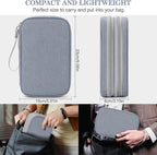 FYY Electronic Organizer, Travel Tech Pouch Bag, Light Grey | Wrist Strap - Image 2