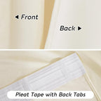 RYB HOME Cream Velvet Curtains 96 inches - Image 6