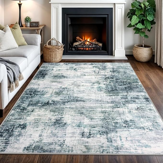 Modern Abstract Area Rugs 5x7 Ft Washable Rugs by iOhouze