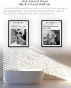 iHery 12x16in Audrey Hepburn Better Late Than Ugly Framed Bathroom Art | - Image 3