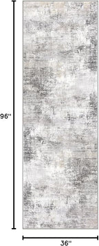 Abstract Runner Rug 3x8 Ft Washable Runners - Image 2