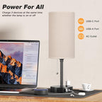 17in Bedside Table Lamp for Bedroom, Desk Lamp - Image 3