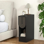 weselon Narrow Nightstands Set of 2, Mid-Century Modern Slim Side End Table - Image 6