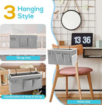 Kanrichu 1pcs Bedside Caddy Hanging Storage Bag, Organizer Baskets - Image 4