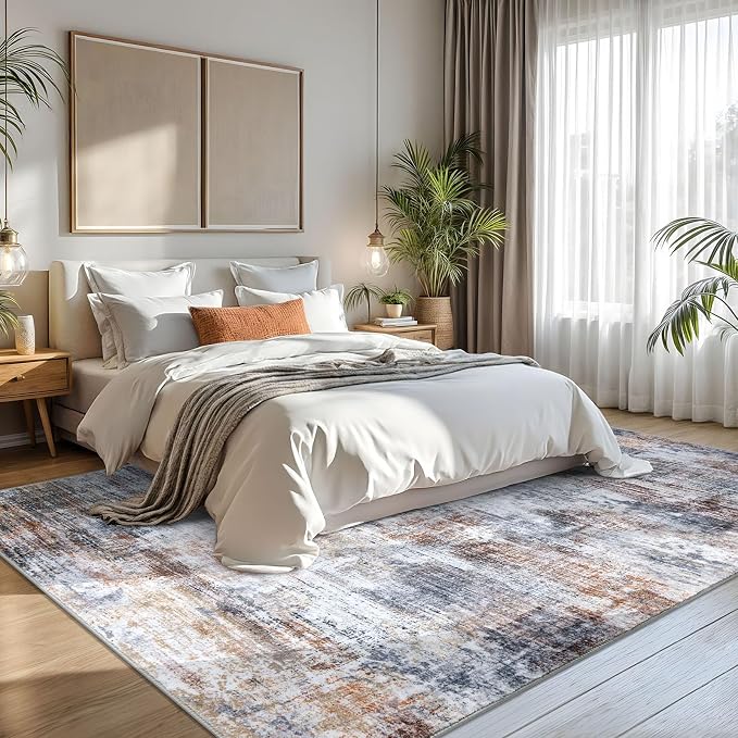 Abstract Area Rugs 8x10 Ft Washable Large Rugs - Image 9