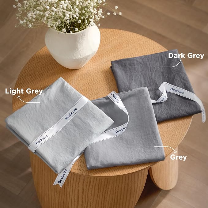 Bedsure California King Comforter Set, Light Grey Soft Prewashed Bedding - Image 8