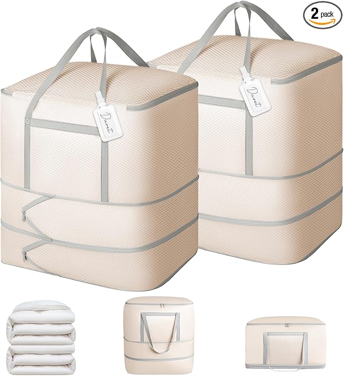 Comforter Storage Bag - 120L Bedding Storage Bags by EasortmPackingCubes