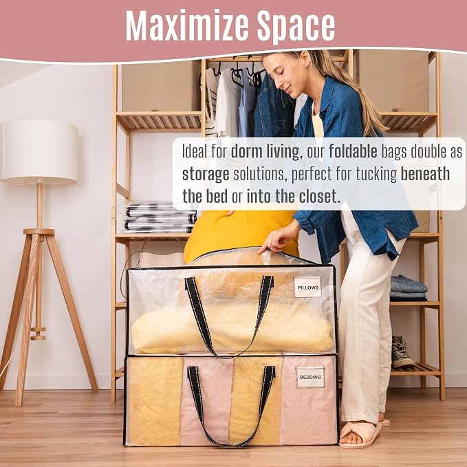 VENO Heavy Duty Moving Bags, Storage Bags, Easy Visibility, 10 Pack | Packing - Image 5