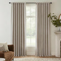 RYB HOME Natural Beige 100% Blackout Curtains 102 Inch Long by RYBHOME