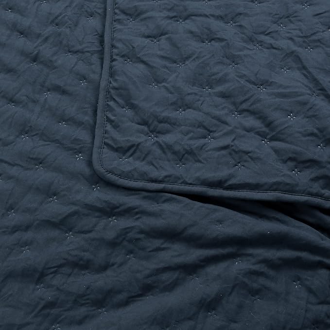 ROARINGWILD Navy Blue King Size Quilt Bedding Set - Image 6