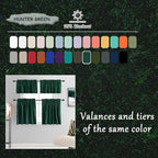 Dark Green Blackout Thermal Insulating Window Curtain Panels - Image 3