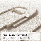 Large 3D Textured Framed Neutral Abstract Wall Art - Image 6