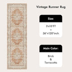 3x10 Washable Hallway Runner Rug - Image 7