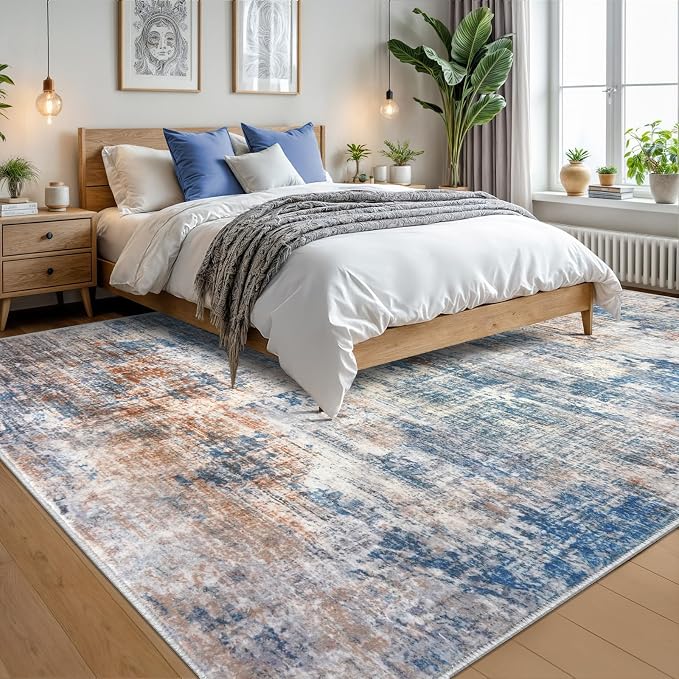 Abstract Area Rugs 9x12 Ft Washable Large Rugs - Image 9