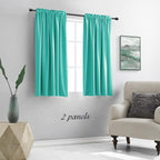 Turquoise Blackout Curtains - Image 2