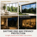 One Way Privacy Window Film Heat Control Mirror Tint 29.5Inx6.5Ft | Reflective - Image 2