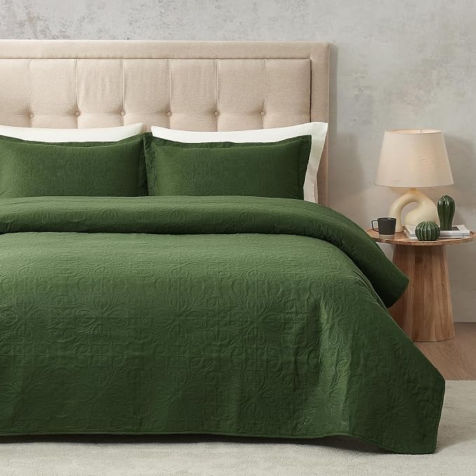 Hansleep Olive Green Quilt Queen Size - Image 2