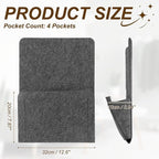 uxcell 4 Pockets Bedside Caddy, Bed Hanging Storage Bag Holder - Image 2