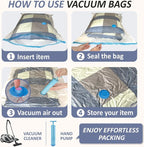 Cozy Essential Vacuum Storage Bags, 80% Compression Vacuum Seal Space Saver - Image 6