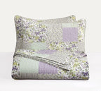Chezmoi Collection Daisy 3-Piece Printed Patchwork Quilt Set - Image 8