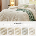 Bedsure King Comforter Set, Cream Soft Prewashed Bedding - Image 7