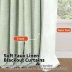 95 Inch Extra Long Sage Blackout Curtains - Image 8