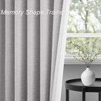 Topfinel 100 Inch Long Black Out Custom Drapery Panels, Light Grey Blackout - Image 4