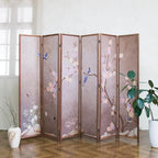 6 Panel Room Divider, 5.6 ft Tall Blackout Folding Privacy Screen - Image 5