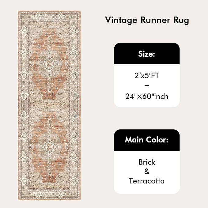 2x5 Washable Hallway Runner Rug - Image 6