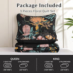 Dintszyayue Quilt King Size Black, Soft Microfiber Lightweight Farmhouse Bed - Image 7