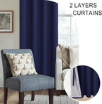 XWZO 100% Blackout Curtains 2 Panels - Image 5